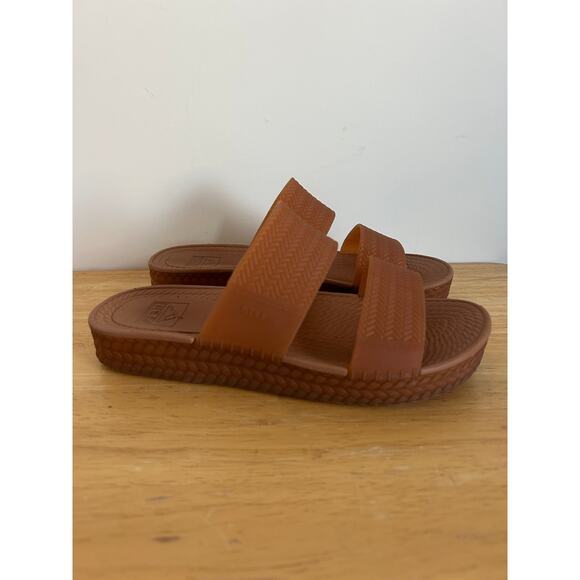 Reef Water Vista Slide Sandals - Women's 7 Tan/Brown - Picture 2 of 9